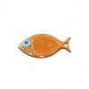 Pesciolino acciaio smaltato senape oro 24.5x12 mm conf. 1 pz (pesc-4e18) - pietreeminuterie.com