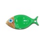 Pesciolino acciaio smaltato verde oro 24.5x12 mm conf. 1 pz