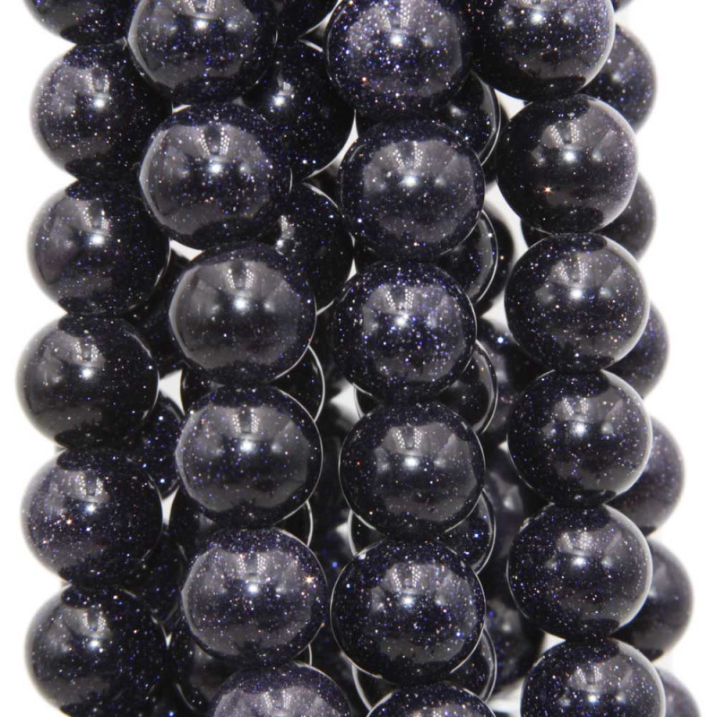 Pietra del sole blu 10 mm tonda liscia 9.5 mm pacco 10 pezzi (pol72899) - pietreeminuterie.com