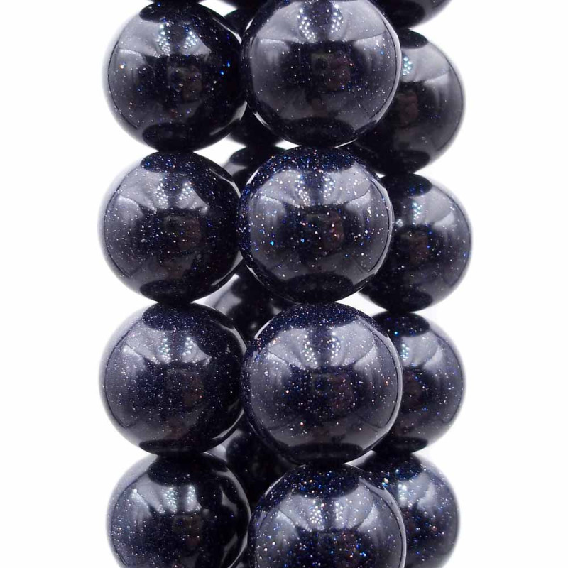 Pietra del sole blu tonda liscia 13,8 mm pacco 4 pz 