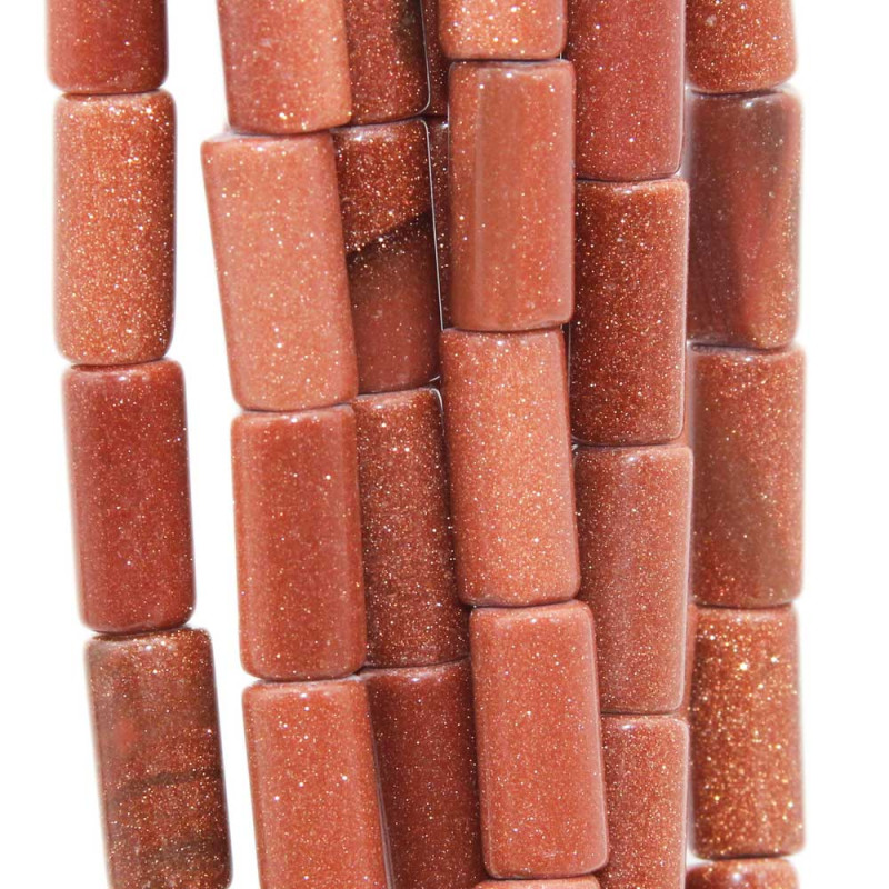 Pietra del sole colonna marrone 14x6 mm filo 40 cm (ste14mm1) - pietreeminuterie.com