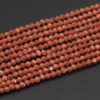 Pietre Dure pietra del sole 2 mm tonde sciacciate sfacc. filo 40 cm