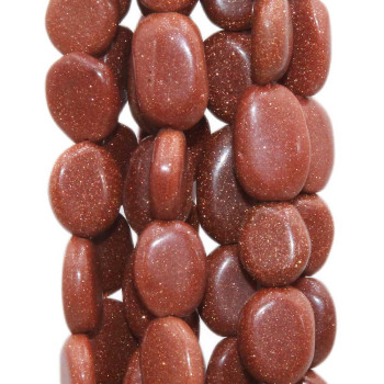 Pietra del sole ovale 11x7.5 mm circa liscia filo 40 cm