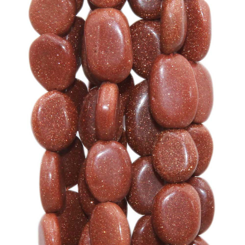 Pietra del sole ovale 11x7.5 mm circa liscia filo 40 cm (sole0pie) - pietreeminuterie.com