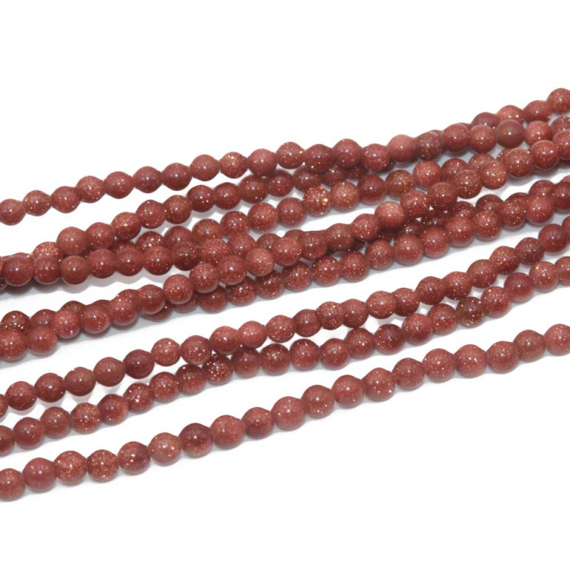 Pietra del sole tonda liscia 3 mm filo 40 cm (sole-0911) - pietreeminuterie.com