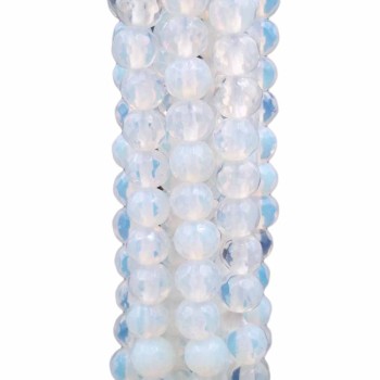 pietra di luna tonda sfaccettata 4 mm filo 40 cm