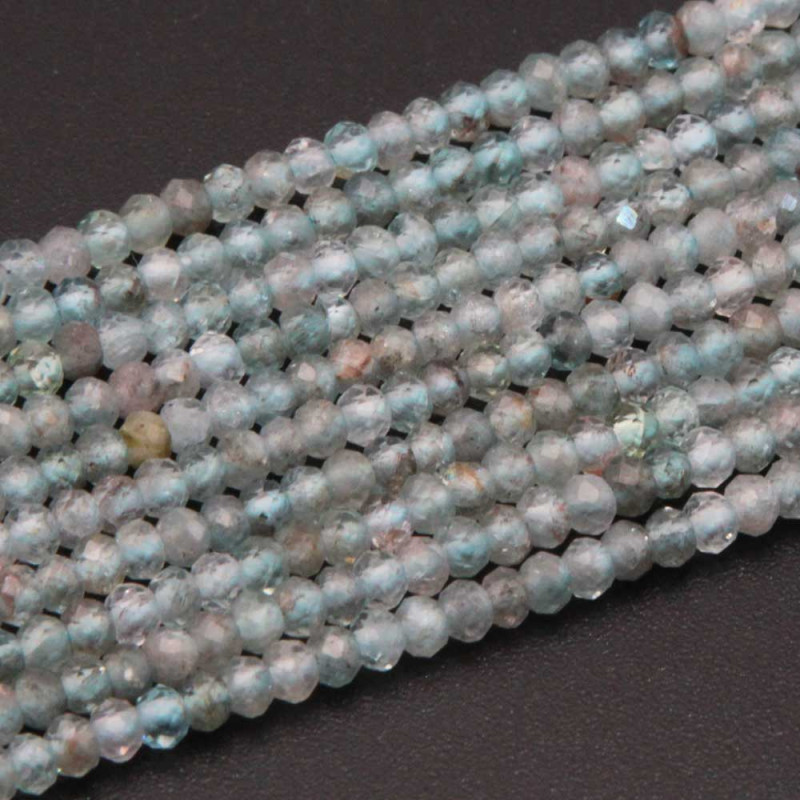 Pietre Dure agata azzurra 2.6 mm tonde sciacciate sfacc. filo 40 cm (gia-2-m-3) - pietreeminuterie.com
