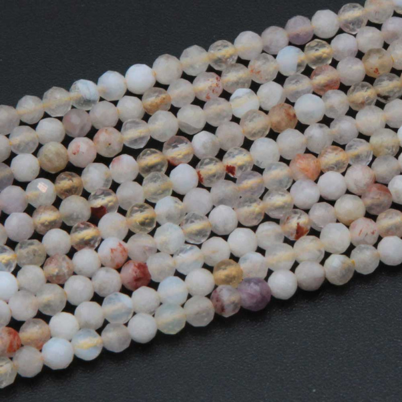 Pietre Dure giada multicolor 3 mm tonde sciacciate sfacc. filo 40 cm (gia-2-m-1) - pietreeminuterie.com