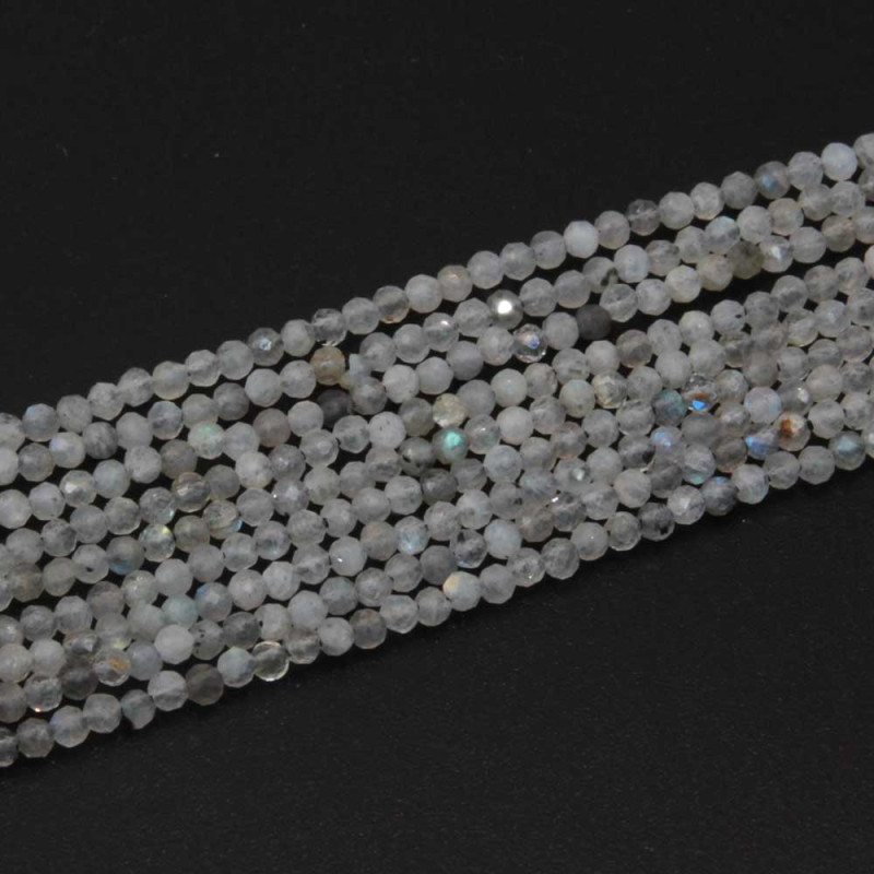 Pietre dure labradorite tonda schiacciate 2 mm sfacc. filo 40 cm (2mm-piet-8) - pietreeminuterie.com