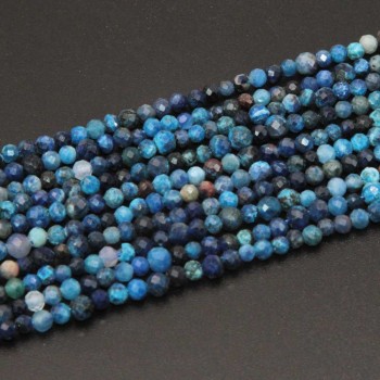 Pietre dure sodalite tonda schiacciata sfacc. 3 mm filo 40 cm