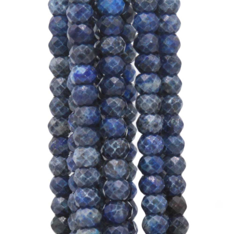 Pietre Dure diamond cut lapislazzuli 3.5 mm filo 40 cm (dia-gr26) - pietreeminuterie.com