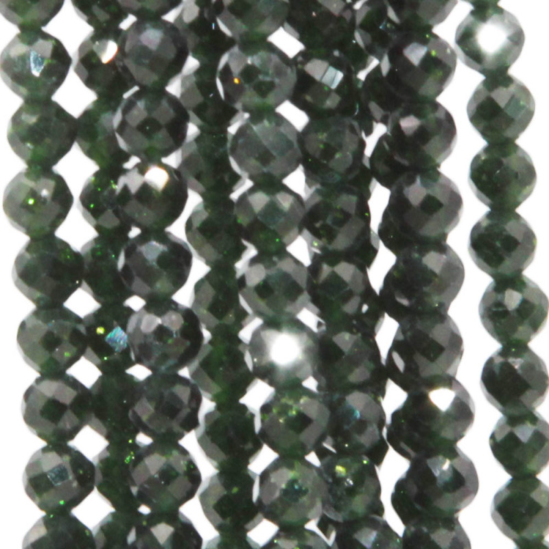 Pietre Dure diamond cut agata verde 3 mm filo 40 cm (dia-gr4) - pietreeminuterie.com