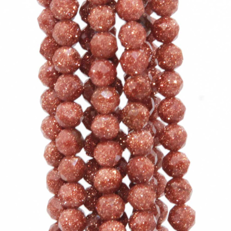 Pietre Dure diamond cut pietra del sole 4 mm filo 40 cm (dia-d33) - pietreeminuterie.com