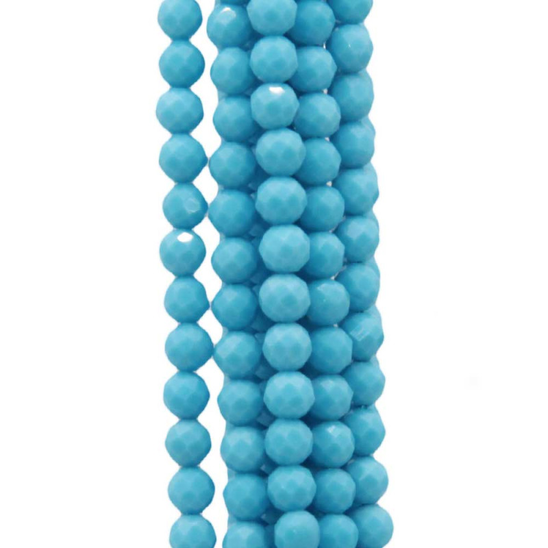 Pietre Dure diamond cut turchese 3 mm filo 40 cm (dia-28882) - pietreeminuterie.com