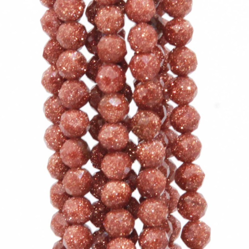 Pietre Dure diamond cut pietra del sole 4 mm filo 40 cm (dia-d33) - pietreeminuterie.com