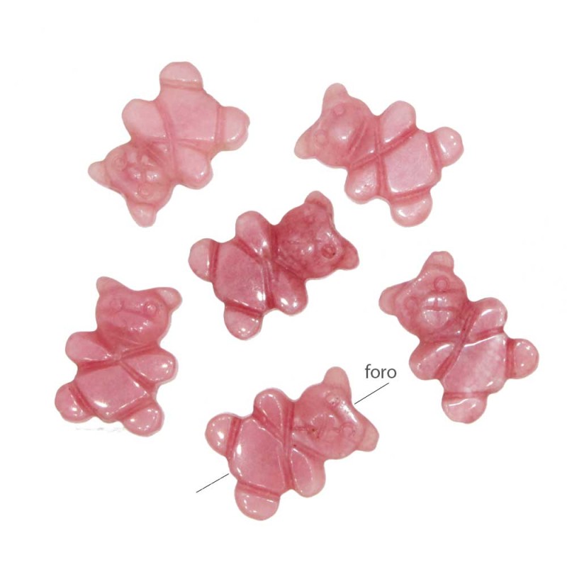 Agata rosa orsetto 21x14 mm conf. 2 pz - ors6692s - pietreeminuterie.com Agata rosa orsetto 21x14 mm conf. 2 pz (ors6692s) - pietreeminuterie.com