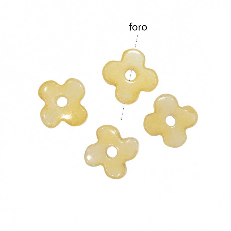 Giada Gialla fiore 15 mm pacco 5 pezzi (giad5627) - pietreeminuterie.com
