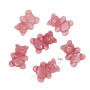 Agata rosa orsetto 21x14 mm conf. 2 pz