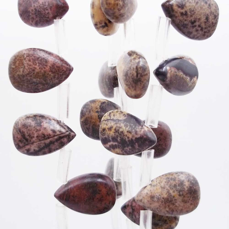 Diaspro gocce diaspro foro laterale 11x6.5 mm pacco 10 pz (dfor201m1) - pietreeminuterie.com