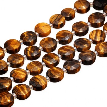 Gettone occhio di tigre sfac. 10 mm conf. 4 pz Gettone occhio di tigre sfac. 10 mm conf. 4 pz
