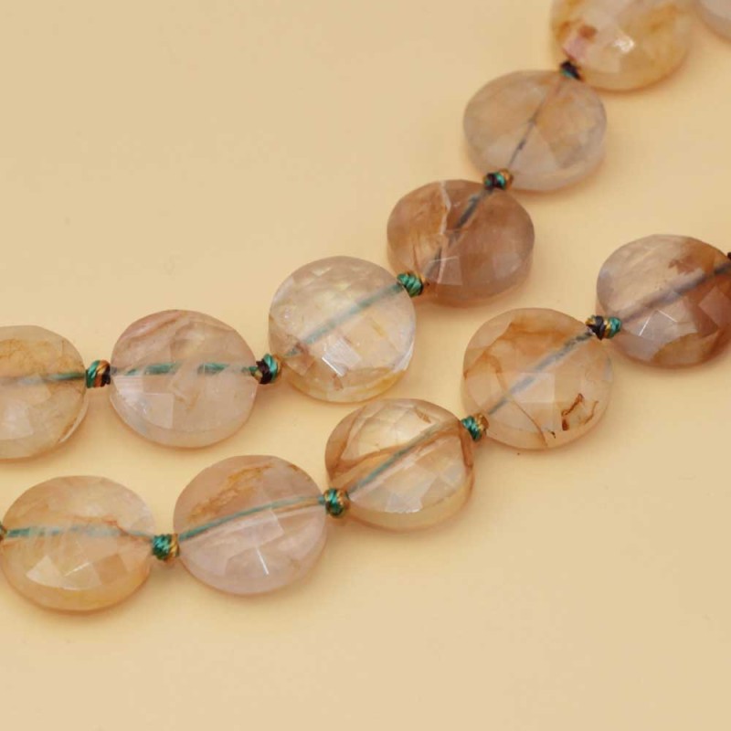 Quarzo citrino gettone sfacc. 12 mm AAAA Quality 4 pz (qua-12mm) - pietreeminuterie.com