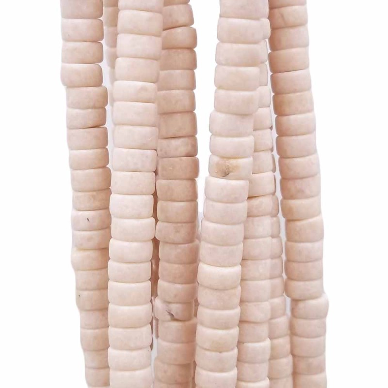 Pietre dure Heishi osso rondelle 4x2.5 mm filo da 40 cm (ossrh4) - pietreeminuterie.com