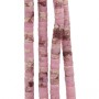 Pietre dure Heishi pasta rodocrosite rosa 4x2.5 mm filo da 40 cm