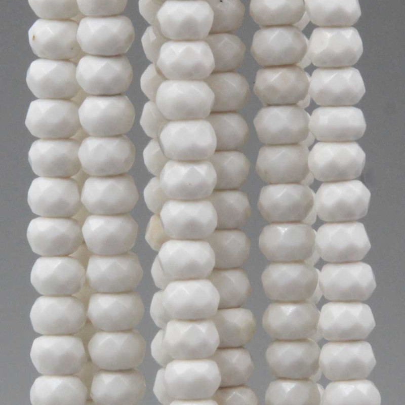 Pietre dure rondelle agata bianca 4.5x2.5 mm filo 40 cm (mad-rr46) - pietreeminuterie.com