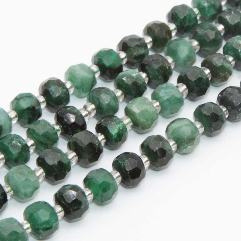 Rondelle pietre dure agata verde 7.5x6 mm sfacc. conf. 6 pz (ron-0p02) - pietreeminuterie.com