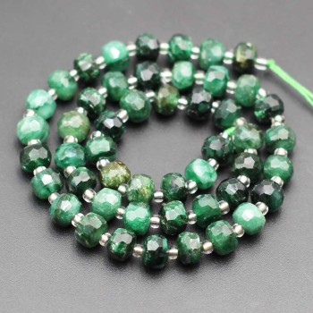 Rondelle pietre dure agata verde 7.5x6 mm sfacc. conf. 6 pz