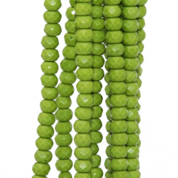 Rondelle sfacc. agata verde pastello 4x3 mm filo 40 cm