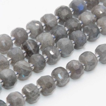 Rondelle pietre dure labradorite 7.5x6 mm sfacc. conf. 6 pz