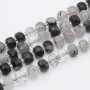 Rondelle pietre dure quarzo rutilato 7.5x6 mm sfacc. conf. 6 pz