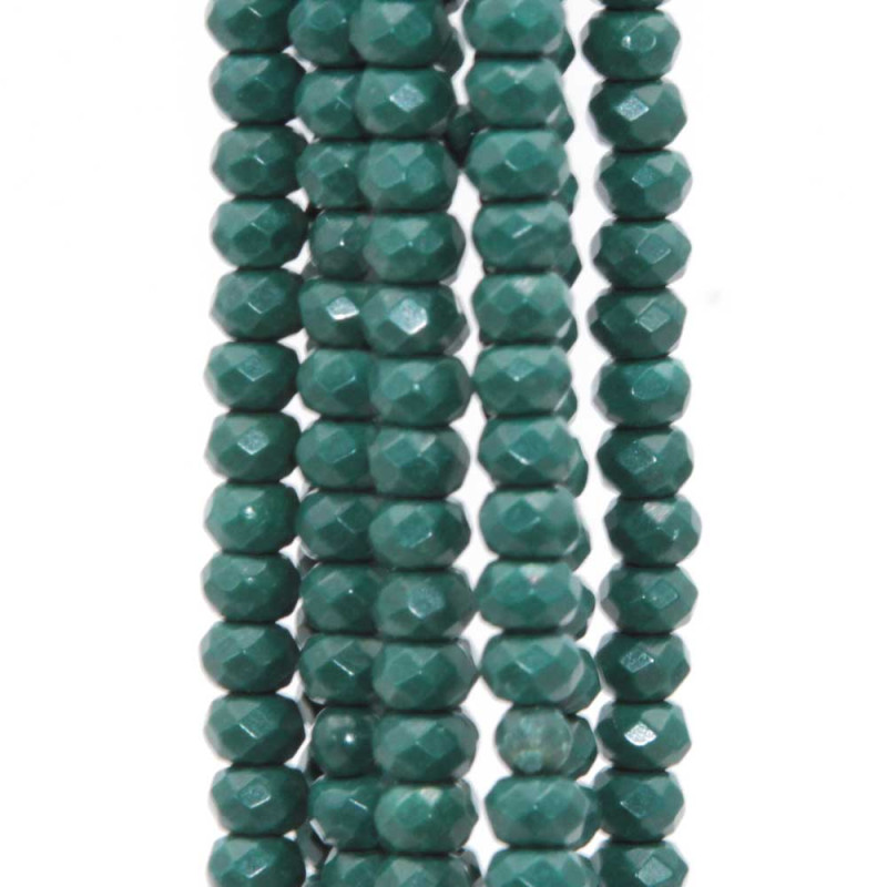 Pietre dure rondelle agata verde 4x3 mm filo 40 cm (ro-v3777) - pietreeminuterie.com