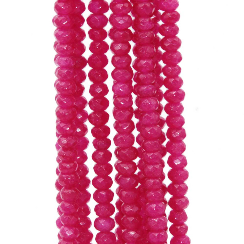 Pietre dure rondelle giada rubino sfacc. 4x2 mm filo 40 cm (mad-rr49) - pietreeminuterie.com