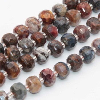 Rondelle pietre dure diaspro 7.5x6 mm sfacc. conf. 6 pz