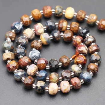 Rondelle pietre dure diaspro 7.5x6 mm sfacc. conf. 6 pz