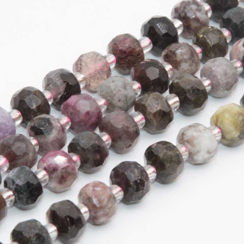 Rondelle pietre dure tormalina 7.5x6 mm sfacc. conf. 6 pz (ron-0p04) - pietreeminuterie.com