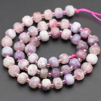 Rondelle pietre dure tormalina rosa 7.5x6 mm sfacc. conf. 6 pz