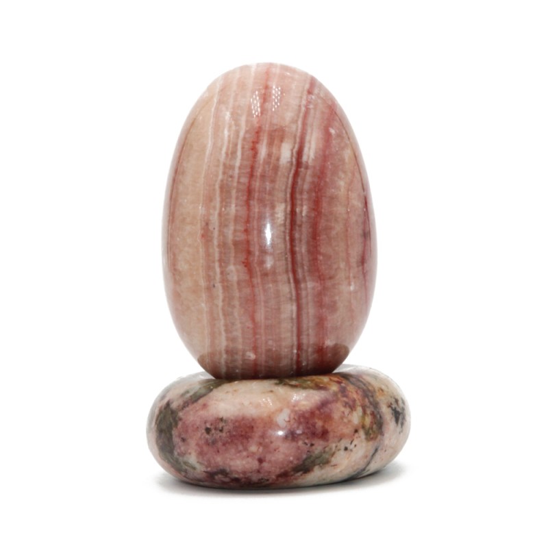 Uova pietra dura aragonite 70 mm 343 grammi (ara-73) - pietreeminuterie.com