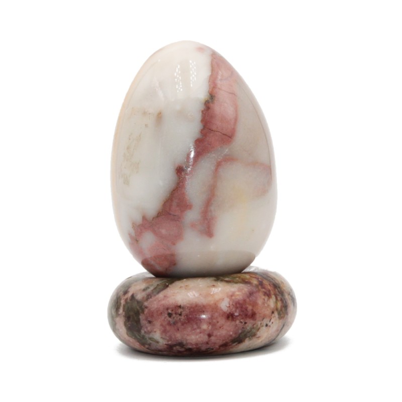 Uova pietra dura diaspro 70 mm 230 grammi (ara-75) - pietreeminuterie.com