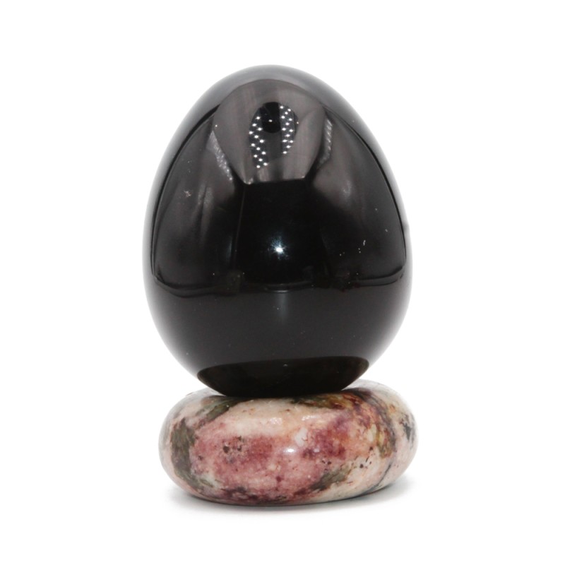 Uova pietra dura onice 70 mm 271 grammi (ara-78) - pietreeminuterie.com