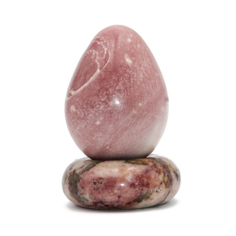 Uova pietra dura rodonite 63 mm 190 grammi (ara-76) - pietreeminuterie.com