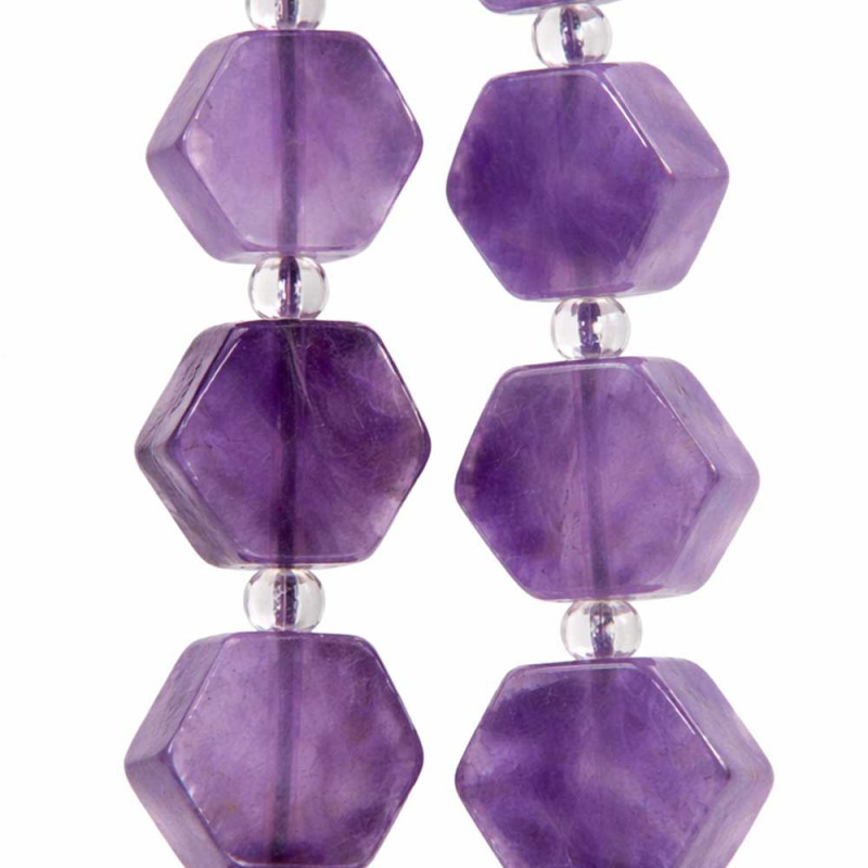 Ametista esagonale 8 mm liscia conf. 6 pz (esa-am016) - pietreeminuterie.com