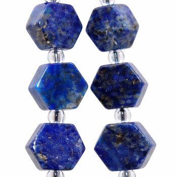 Lapislazzuli esagonale 8 mm liscia conf. 6 pz
