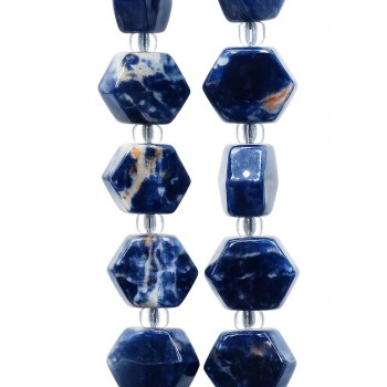 Sodalite esagonale 8 mm liscia conf. 6 pz Sodalite esagonale 8 mm liscia conf. 6 pz