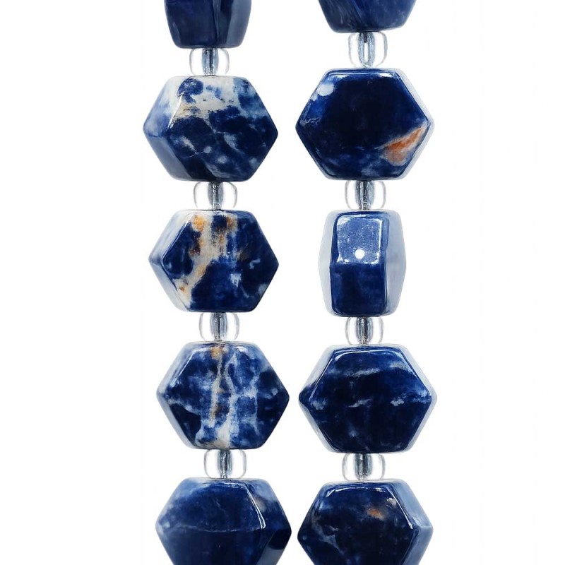 Sodalite esagonale 8 mm liscia conf. 6 pz (esa-sd33) - pietreeminuterie.com
