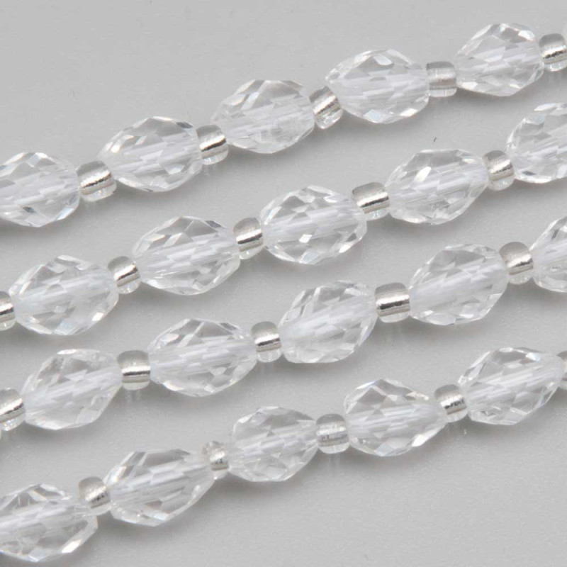 Cristallo di rocca ovale 8.5x6 mm grado A++ conf. 6 pz (rocc-q122) - pietreeminuterie.com