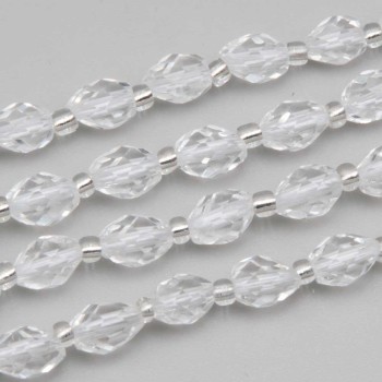 Cristallo di rocca ovale 8.5x6 mm grado A++ conf. 6 pz
