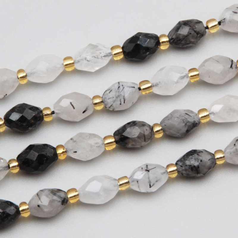 Quarzo Rutilato ovale 8.5x6 mm grado A++ conf. 6 pz (qq-q122) - pietreeminuterie.com